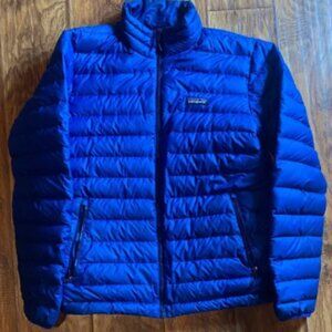 Patagonia mens medium blue puffer jacket